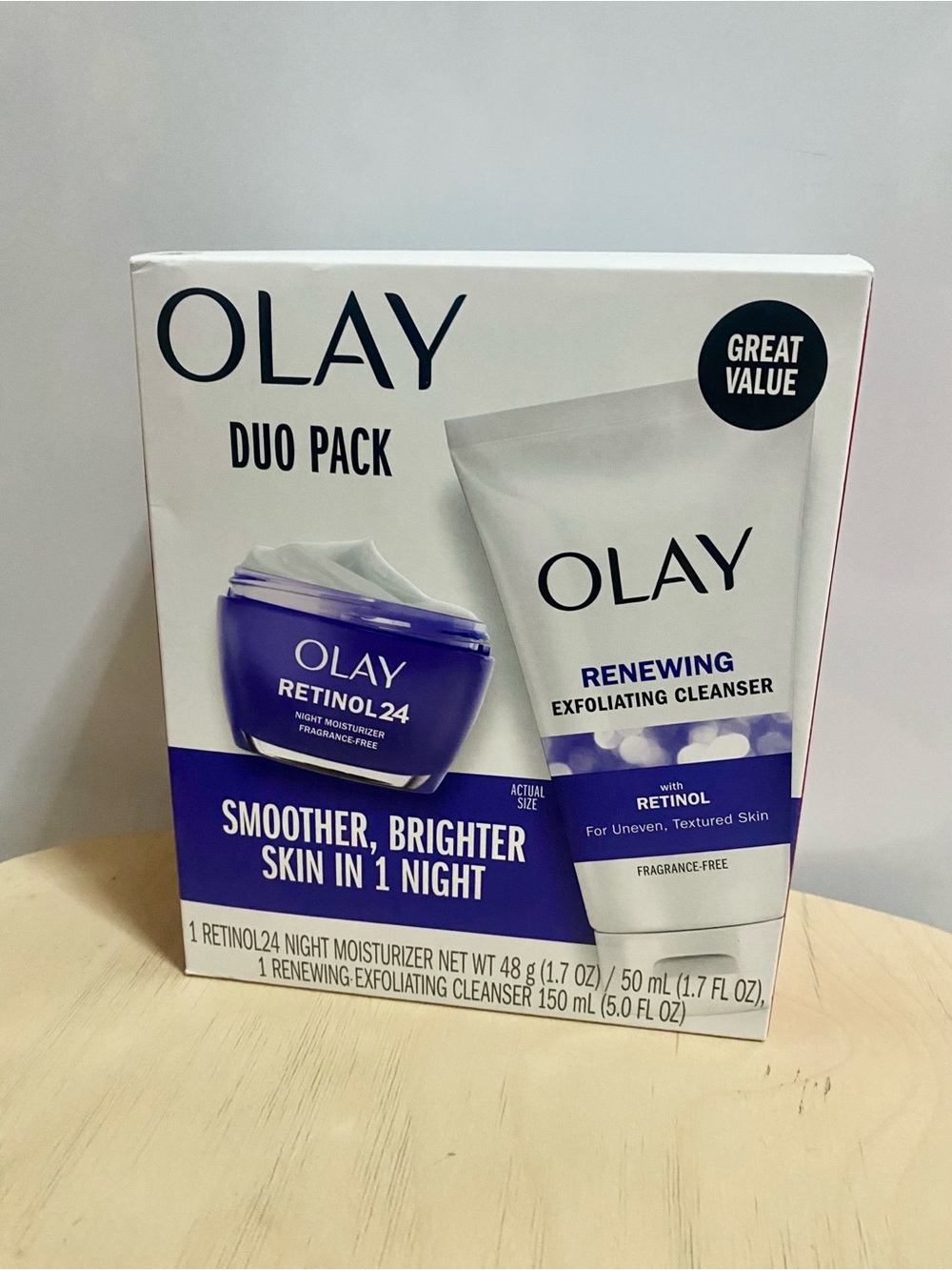 Olay Retinol 24 Cleanser + Moisturizer Duo Pack